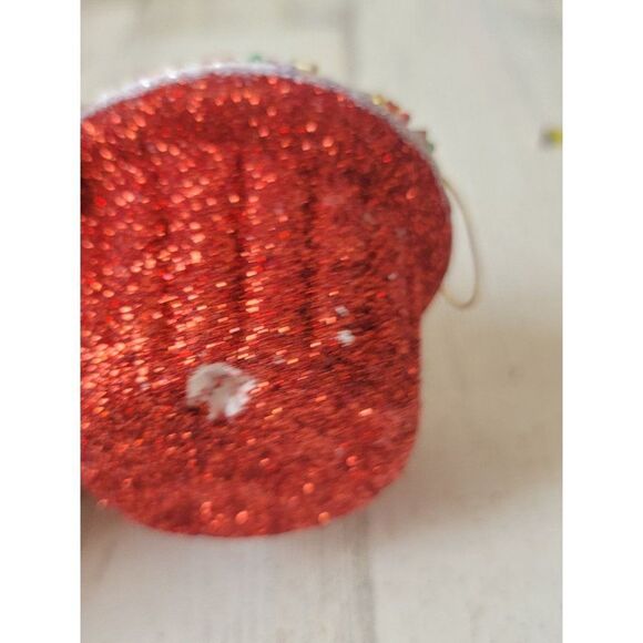 Glitter sprinkle cupcake Styrofoam ornament Xmas decor - Picture 5 of 7